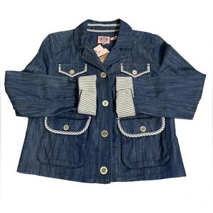 Juicy Couture Roll Up Cuffs Y2K Cropped  Jean Jacket Size Small